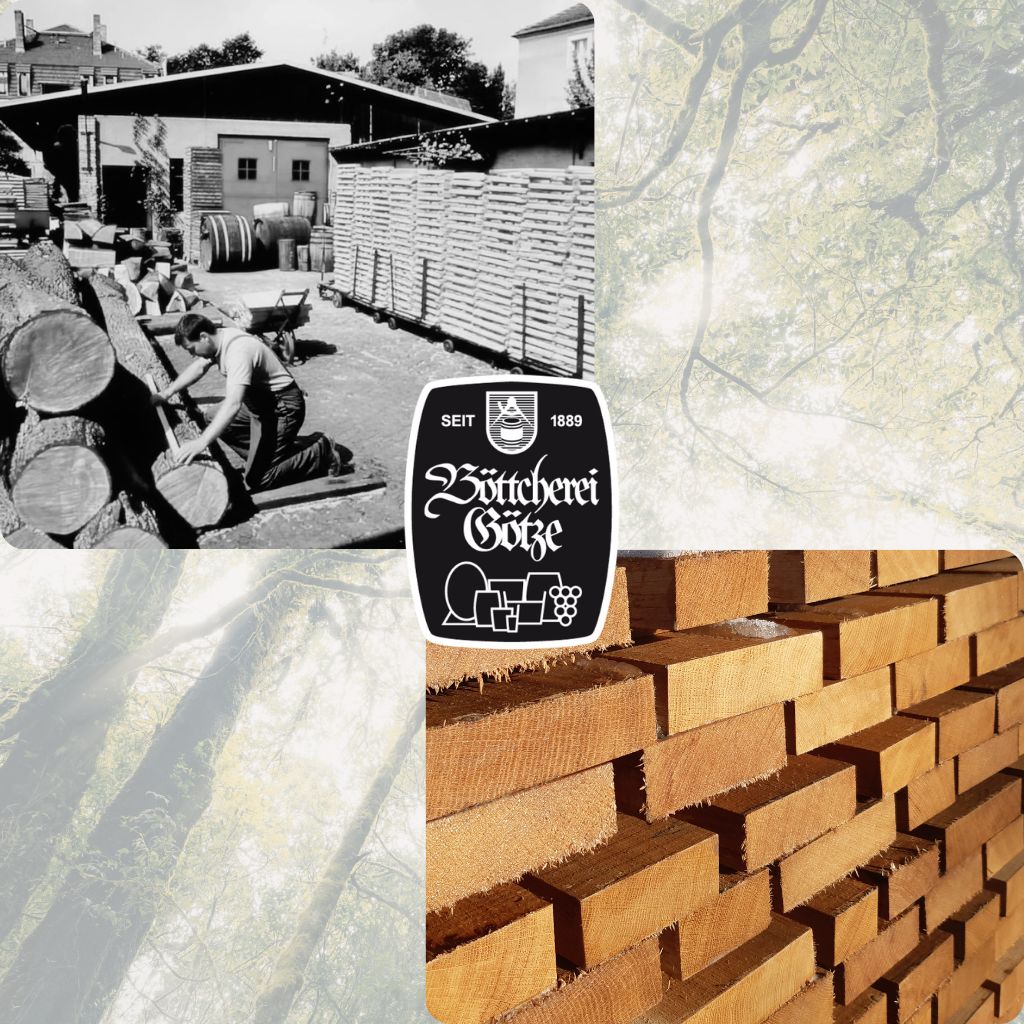 verschiedene Motive zeigen wie wichtig Holzverständnis für den Böttcher sind - vom Wald Spiegelholz